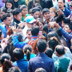 aanchal with audience in Shatru Gate Opening