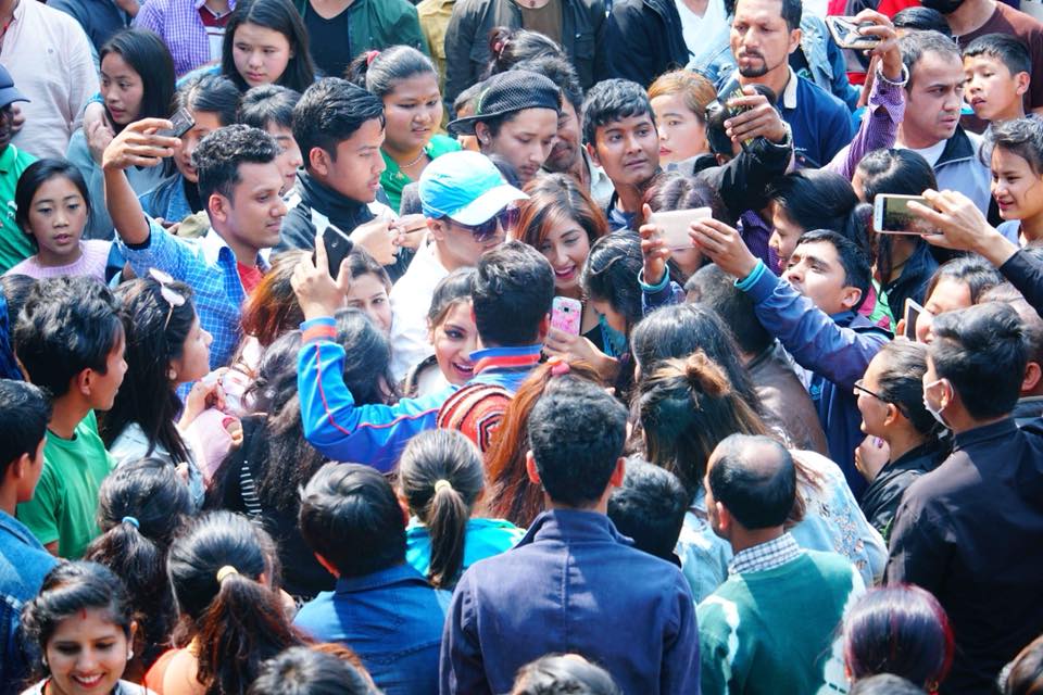 aanchal with audience in Shatru Gate Opening