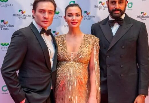 ed westwick, amy jackason and abhishek bachchan at the British Asian Trust's annual gala in London