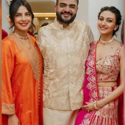 priyanka chopra along with her brother and his fiancee