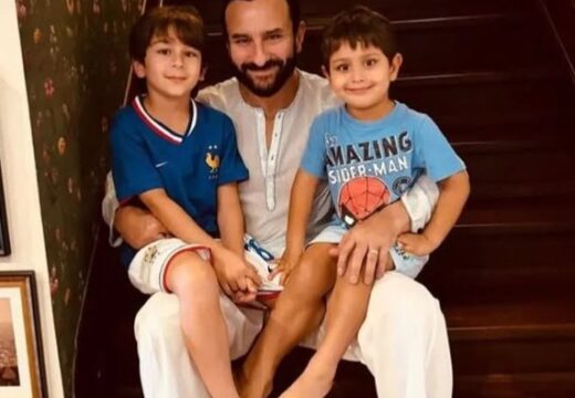 saif ali khan with his two son